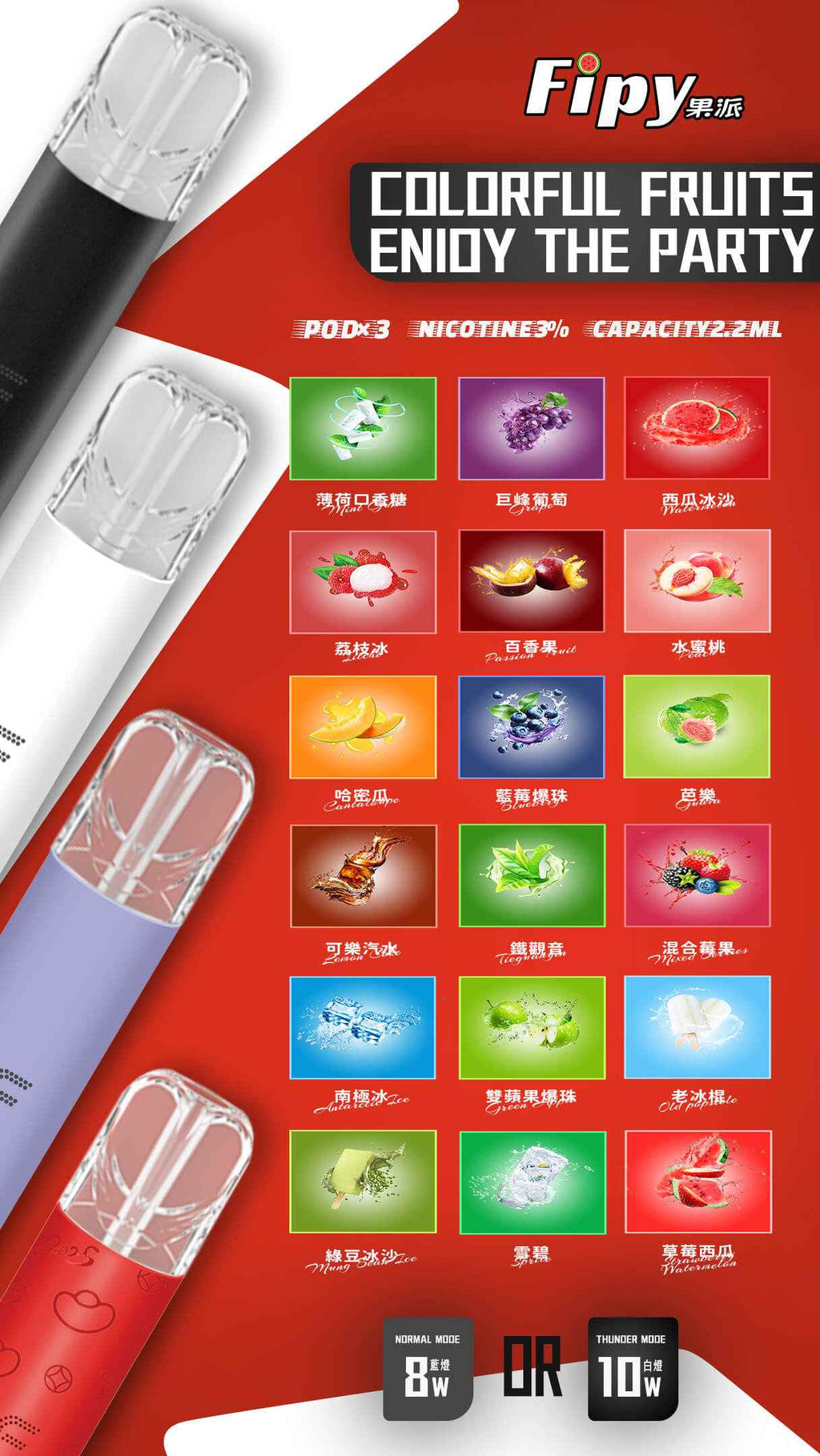 Fipy果派煙彈 一代通用電子菸彈